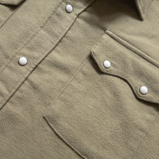 Wythe Moleskin Pearlsnap Shirt - Faded Olive