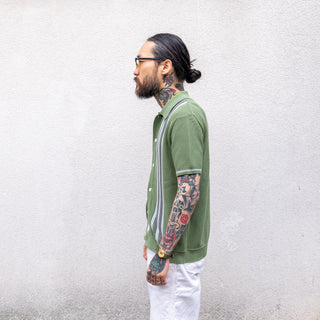 Pherrow's Short Sleeve Knitted Cardigan Mint Green
