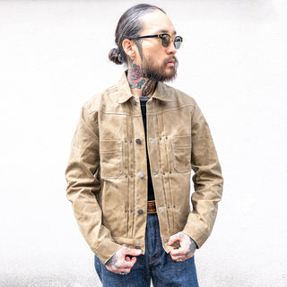 model wearing free note cloth jacket