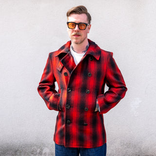 The Groovin High 1940s Pea Coat Red