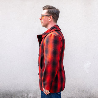The Groovin High 1940s Pea Coat Red