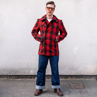 The Groovin High 1940s Pea Coat Red