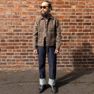 Freenote Cloth RJ1 Riders Jacket Oak Waxed Canvas