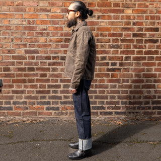 Freenote Cloth RJ1 Riders Jacket Oak Waxed Canvas