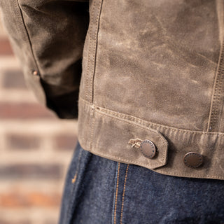Freenote Cloth RJ1 Riders Jacket Oak Waxed Canvas