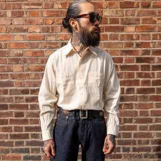 Buzz Rickson's White Chambray Work Shirt