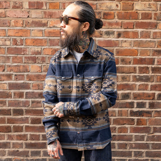 Iron & Resin Klamath Flannel Shirt Blue