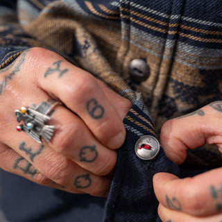 Iron & Resin Klamath Flannel Shirt Blue