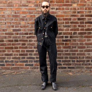 Freenote Cloth High Low Aces High Denim Jacket Black Selvedge