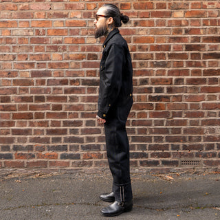 Freenote Cloth High Low Aces High Denim Jacket Black Selvedge