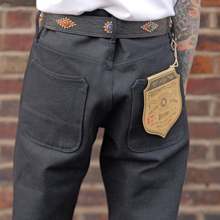 Freenote Cloth Belford Straight Leg Jeans 17 oz Black