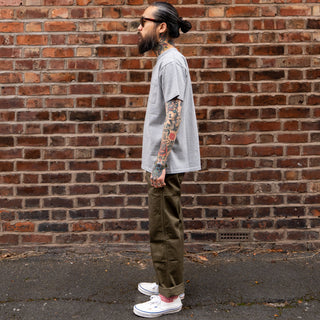 Allevol Heavy Duty Pocket Crew T-shirt Grey