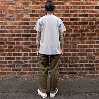 Allevol Heavy Duty Pocket Crew T-shirt Grey