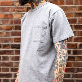 Allevol Heavy Duty Pocket Crew T-shirt Grey