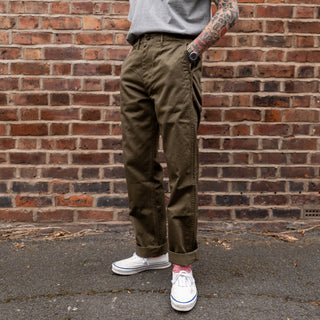 Buzz Rickson's Original Spec Chinos (One Wash) Olive