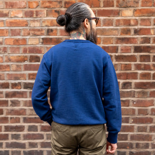 Jackman Loopwheel GG Crewneck Sweatshirt Ink Blue