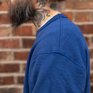 Jackman Loopwheel GG Crewneck Sweatshirt Ink Blue