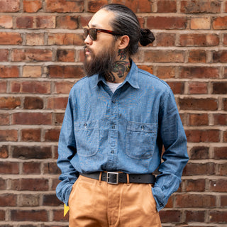 ORSLOW Relax Fit Chambray Work Shirt