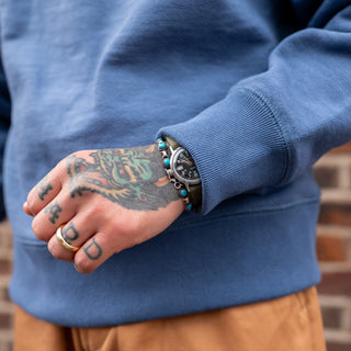 Jackman Loopwheel GG Crewneck Sweatshirt Saxe Blue