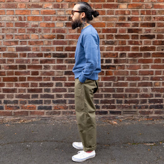 Orslow New Yorker Cotton Trouser Army Green