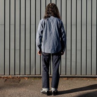 Sugar Cane L/S Blue Chambray WorkShirt