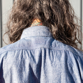 Sugar Cane L/S Blue Chambray WorkShirt