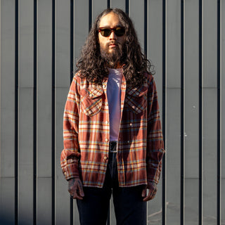 Wythe Washed Flannel Workshirt Autumn Rust