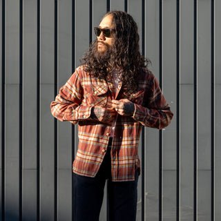 Wythe Washed Flannel Workshirt Autumn Rust
