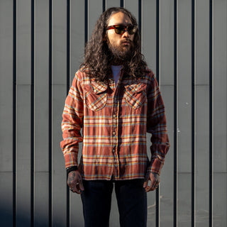 Wythe Washed Flannel Workshirt Autumn Rust