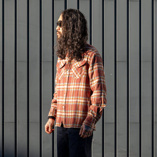 Wythe Washed Flannel Workshirt Autumn Rust