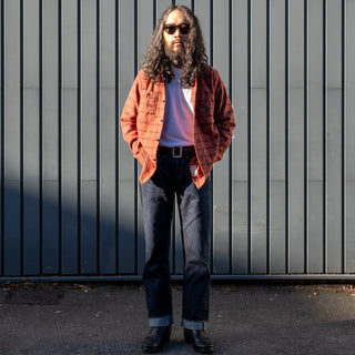 Pherrows Flannel Work Shirt 24W-750WS-C Red