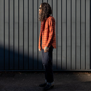Pherrows Flannel Work Shirt 24W-750WS-C Red