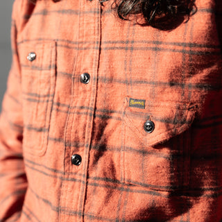 Pherrows Flannel Work Shirt 24W-750WS-C Red