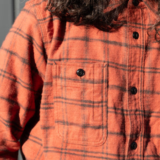 Pherrows Flannel Work Shirt 24W-750WS-C Red