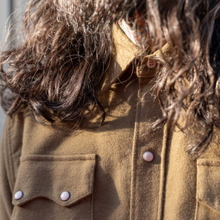 Wythe Moleskin Pearlsnap Shirt - Faded Olive