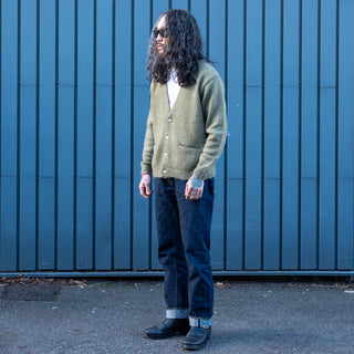 Pherrow's Mohair Cardigan Olive 25W-PMSC1