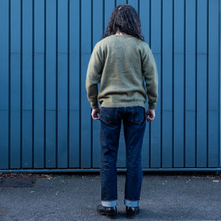 Pherrow's Mohair Cardigan Olive 25W-PMSC1