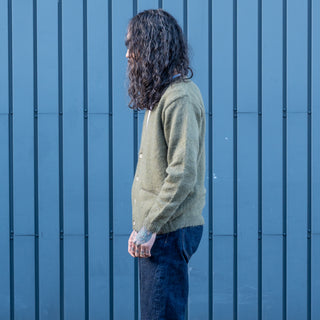 Pherrow's Mohair Cardigan Olive 25W-PMSC1