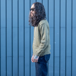 Pherrow's Mohair Cardigan Olive 25W-PMSC1