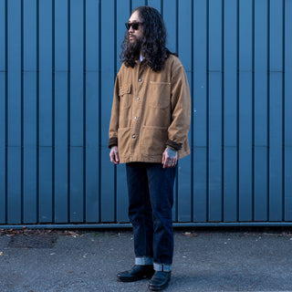 Orslow Relax Fit Oxford Coverall Brown