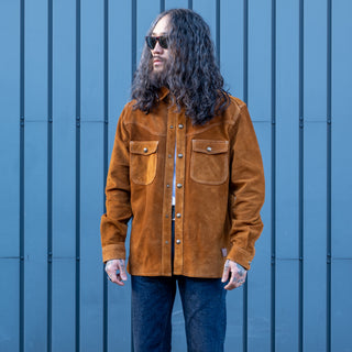 Iron & Resin Alliance Buffalo Suede Shirt Cognac