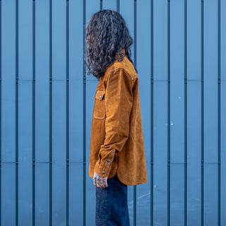 Iron & Resin Alliance Buffalo Suede Shirt Cognac