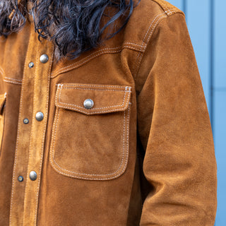 Iron & Resin Alliance Buffalo Suede Shirt Cognac