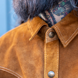 Iron & Resin Alliance Buffalo Suede Shirt Cognac