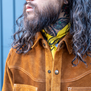 Iron & Resin Alliance Buffalo Suede Shirt Cognac