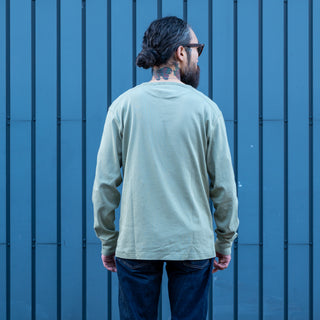 Wythe Cotton Henley Faded Olive