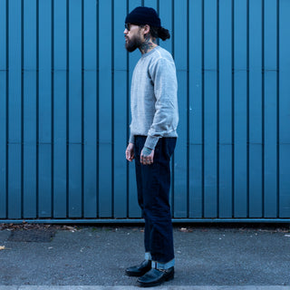 Buzz Rickson Set In Crew Neck Sweat Shirt Heather Grey