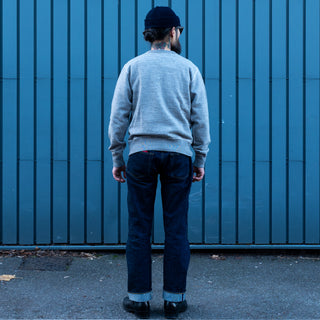 Buzz Rickson Set In Crew Neck Sweat Shirt Heather Grey