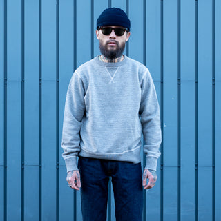 Buzz Rickson Set In Crew Neck Sweat Shirt Heather Grey