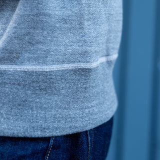 Buzz Rickson Set In Crew Neck Sweat Shirt Heather Grey